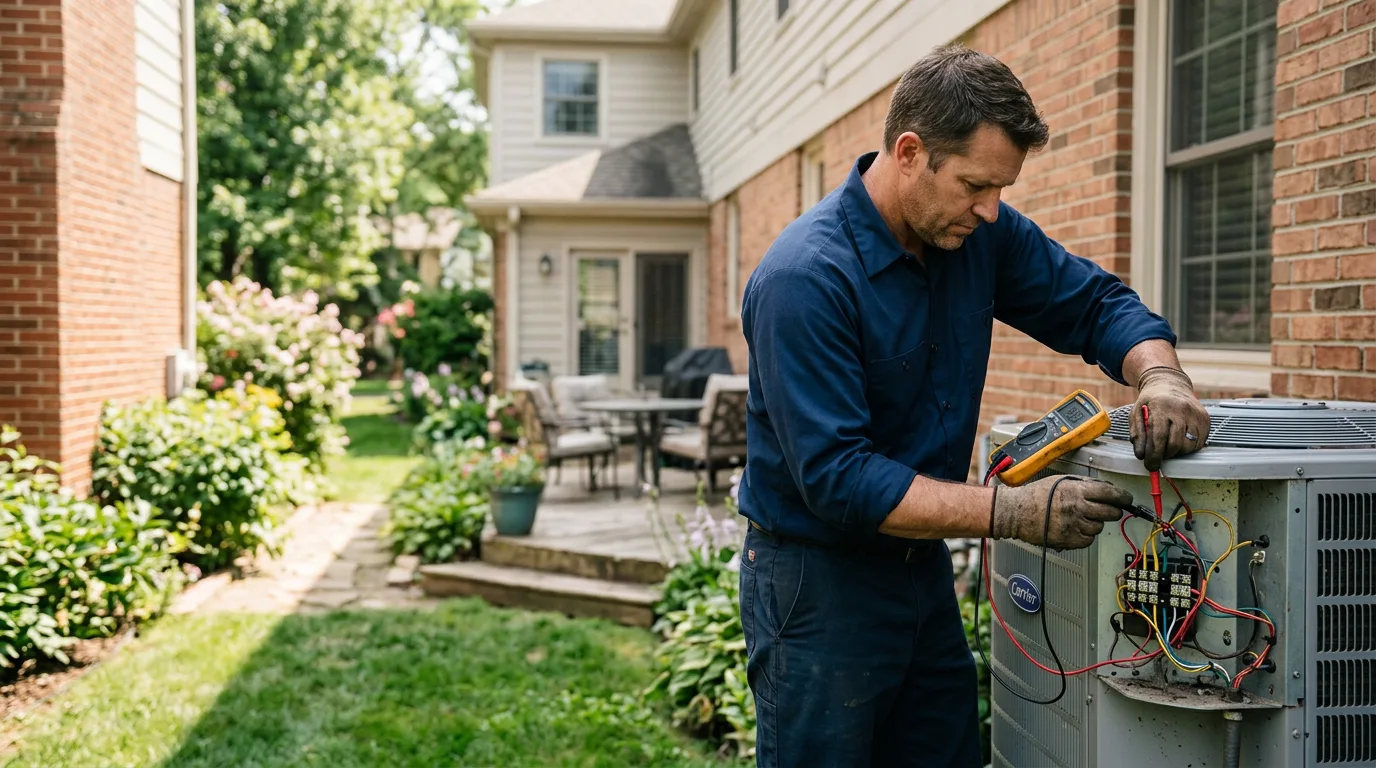HVAC technician working near Mound City, MO